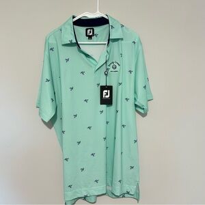 Footjoy New With Tag Polo Shirt Size Large Blue